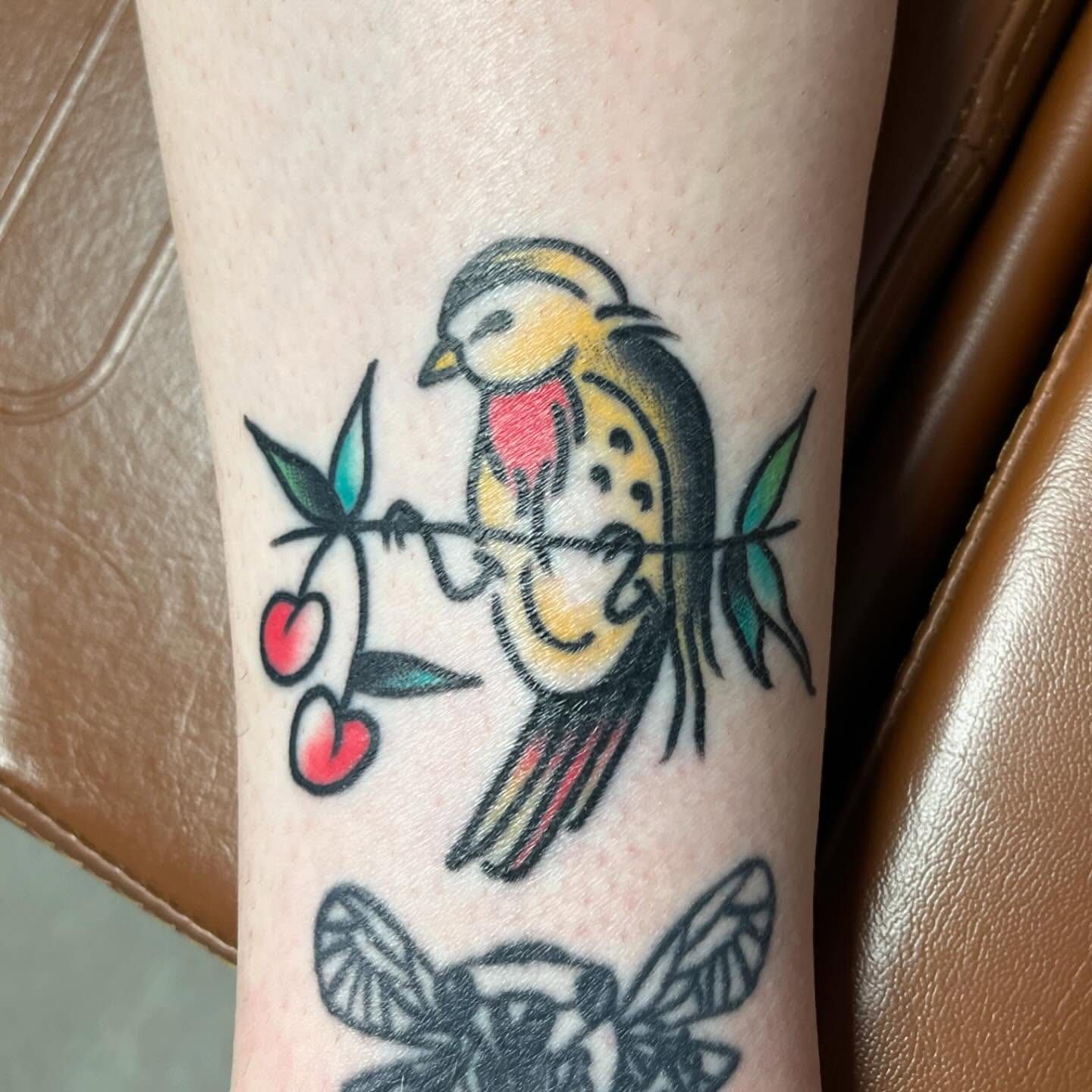 Sparrow & cherries